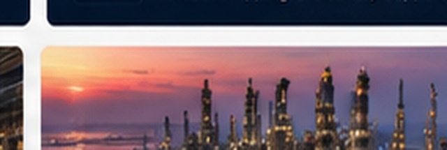 Refinery at sunset